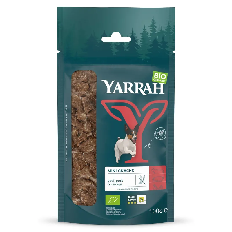 Yarrah Ekologisk Mini Snack för hundar - 100 g Extra rabatt