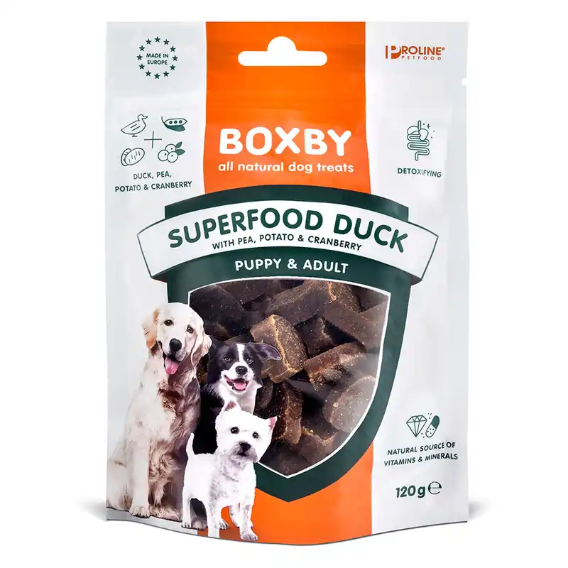 Extra rabatt Boxby Superfood Duck, Peas & Cranberries - 120 g