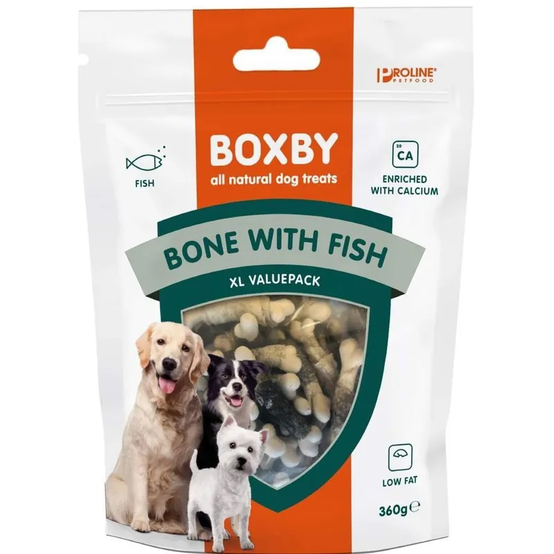 Boxby Calcium Bones Fisk 360 g Rabatter