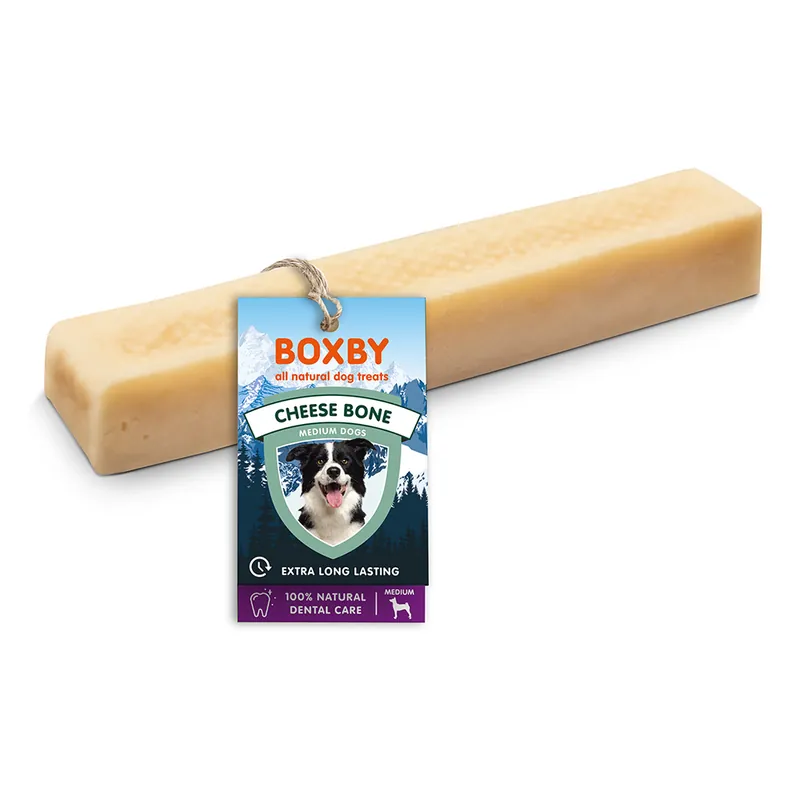 Boxby Cheese Bone - För medelstora hundar (10 - 20 kg) Premium