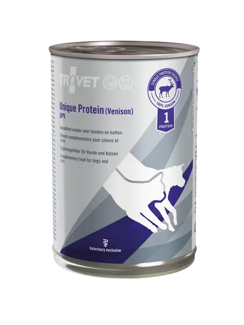 Köp nu Trovet Unique Protein UPV-hjort för katter och hundar 6 x 400 g