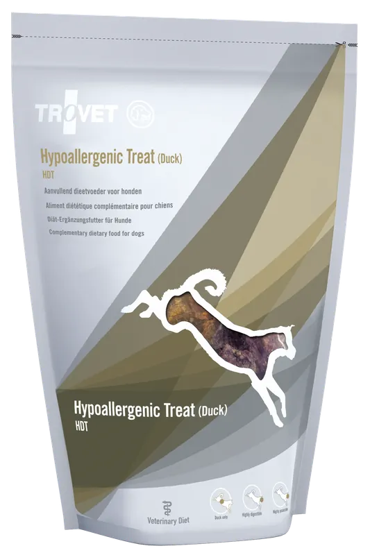 Begränsat antal Trovet HDT Hypoallergenic Godis Anka för hundar 250 g