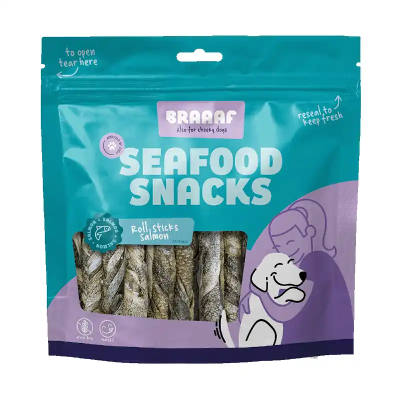 Nedsatt pris Braaaf Salmon Roll Stick - 2 x 12 cm (350 g)