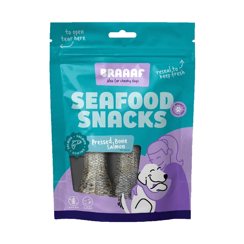 Köp online Braaaf Fish Bone tuggben med fisk - 12 cm (2 x 2 st)