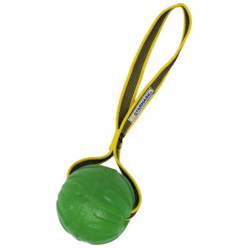 Köp online Hundleksak Starmark Gripcord Chew Ball Loop 8x8,5x32 cm