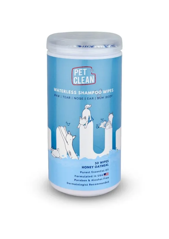 Pet Clean torrschampowipes 50 st för hundar och katter Populär