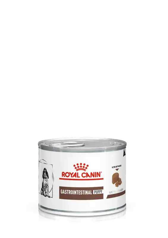 Royal Canin Veterinary Diets Gastrointestinal Puppy Mousse våtfoder 12 x 195 g för hundar Rea