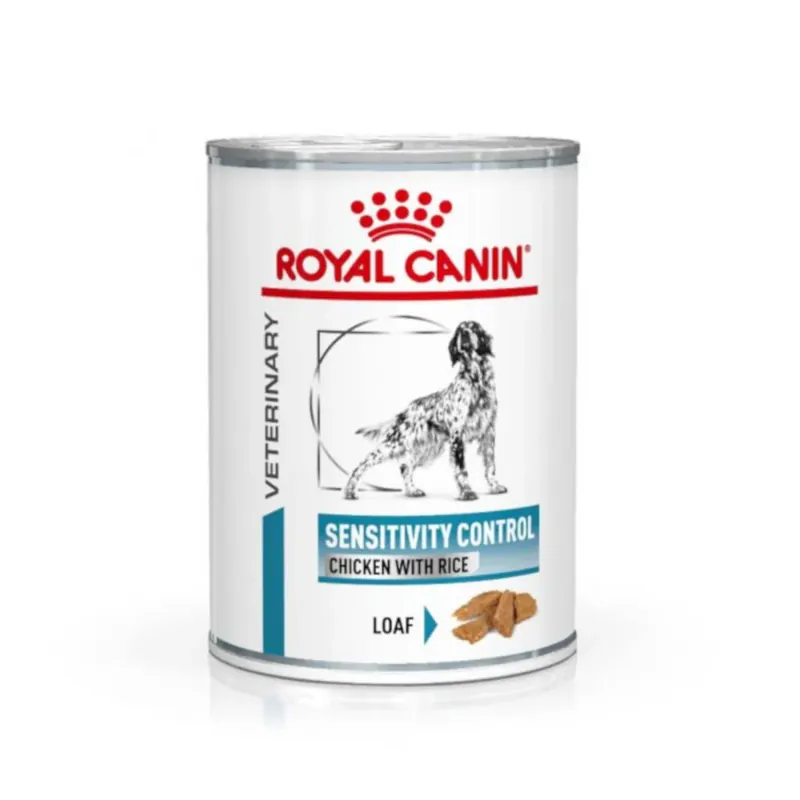 Outlet Royal Canin Veterinary Diets Derma Sensitivity Control Chicken Can våtfoder för hund 12 x 410g