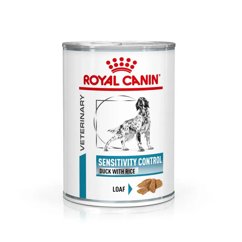 Royal Canin Veterinary Diets Derma Sensitivity Control Duck Can våtfoder för hund 410g Expressleverans