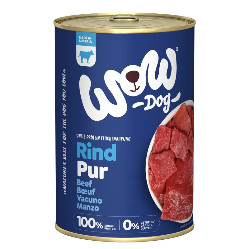 WOW Pur 6 x 400 g - Nötkött Bästa pris