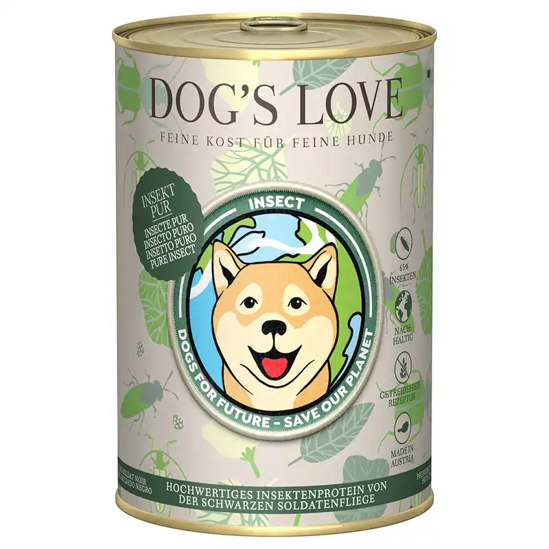 Ekonomipack Dog´s Love Insect 12 x 400 g - Insekt pur Begränsad tid