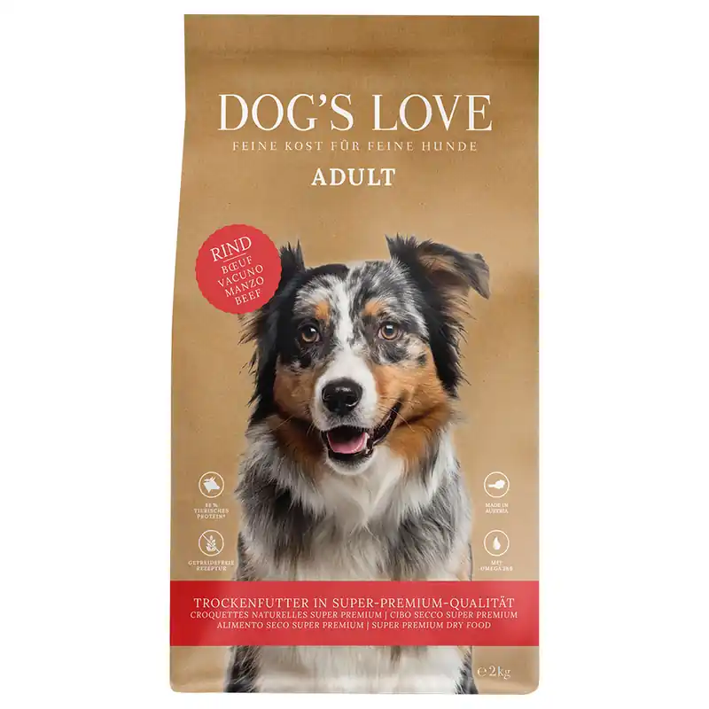 Dog´s Love Adult Beef - 2 kg Extra rabatt