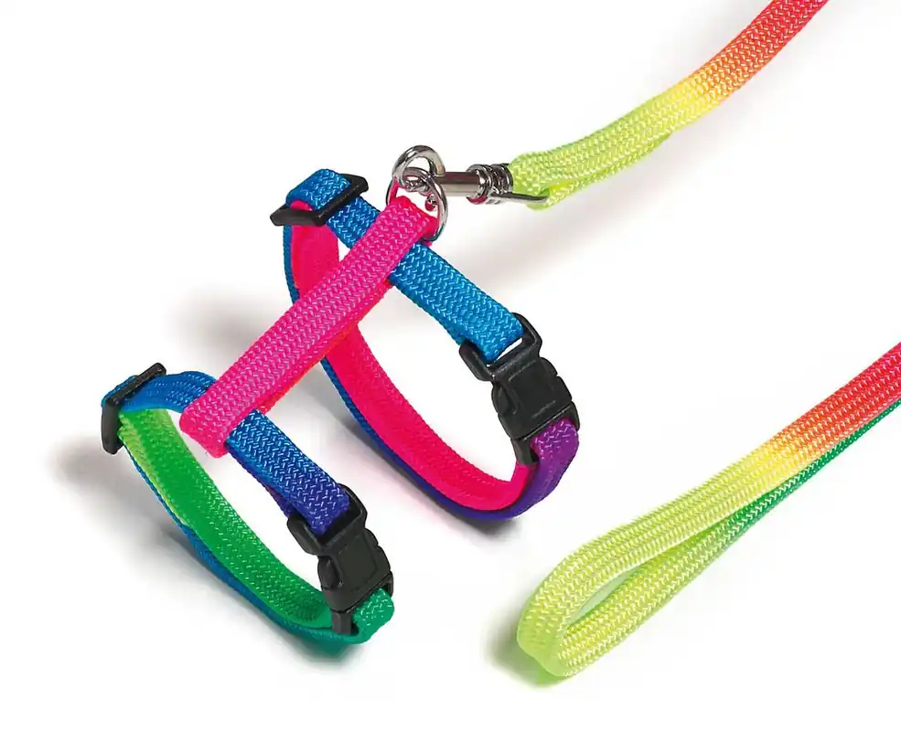 Rainbow Kaninsele med koppel 140cm, 0,6-2kg prisnedsättning