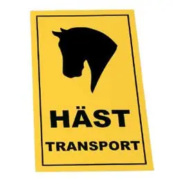 Hästtransportskylt 30 x 50 cm Lågt pris