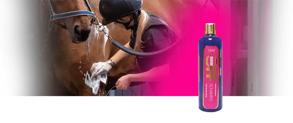 Hästschampo Show Off 500 ml NAF Rabatt
