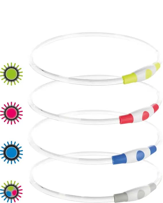 Snabb frakt Halsband Flash Light Multi Trixie