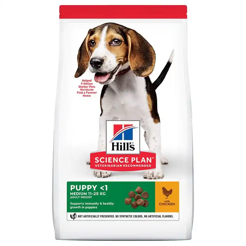 prisnedsättning Hundfoder Puppy Medium Hill‘s Chicken (Storlek 2,5 kg)
