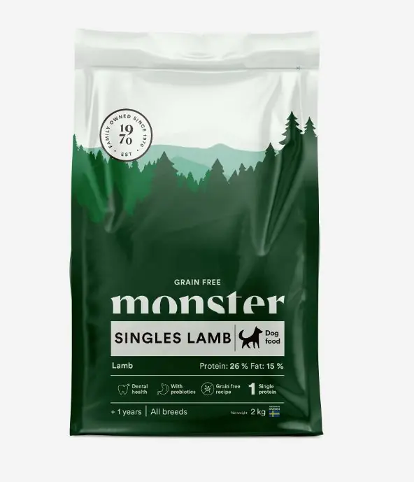 Kundfavorit Hundfoder Grain Free Lamb Monster