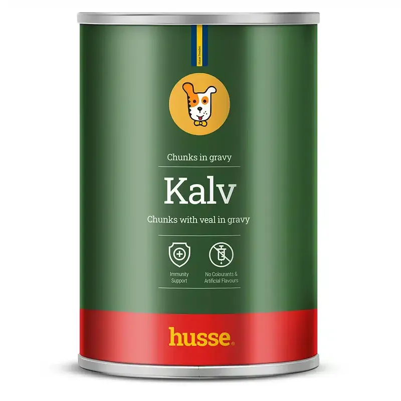 Våtfoder hund – Kalv-Bitar i sås, 1275g Snabb leverans